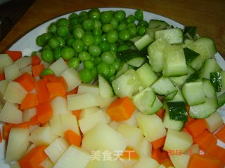 三丁烩豌豆的做法步骤：2