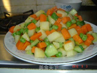 三丁烩豌豆的做法步骤：3