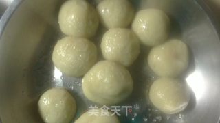 蒸（炸）红薯哈密瓜汤圆的做法步骤：8