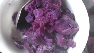 奶香紫薯饼的做法步骤：3