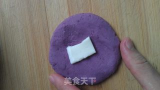 奶香紫薯饼的做法步骤：8