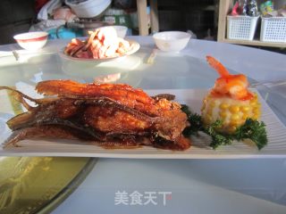 干烹酥鱼配马蹄玉米虾的做法步骤：6