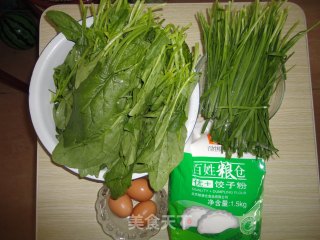 翡翠水饺的做法步骤：1
