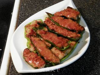煎酿尖椒的做法步骤：8