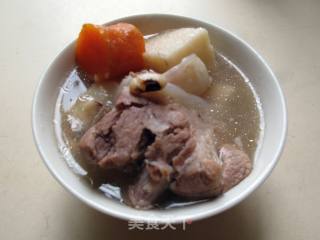 一锅一汤一饭：淮山胡萝卜扇骨汤 + 蒸饭的做法步骤：10