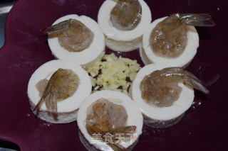 鲜虾蒸豆腐的做法步骤：6