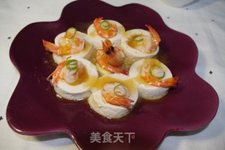 鲜虾蒸豆腐的做法步骤：11