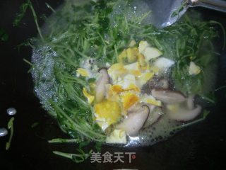咸蛋豆苗的做法步骤：5