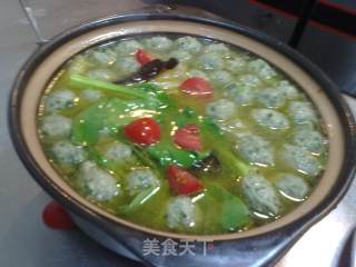 香菜丸子汤的做法步骤：6