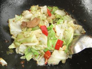 肉片烧甘蓝的做法步骤：5