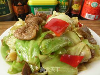 肉片烧甘蓝的做法步骤：6