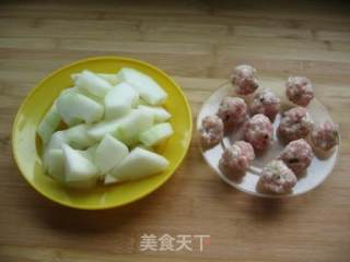 肉圆冬瓜汤的做法步骤：2