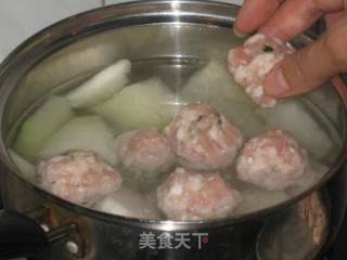 肉圆冬瓜汤的做法步骤：5