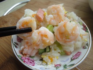 虾仁什锦炒饭的做法步骤：10