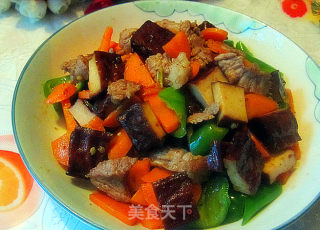 卤香干炒肉----家常菜的做法步骤：10