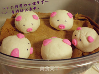 无敌可爱的粉嫩小猪豆沙包的做法步骤：6