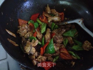 家庭风味干炒鸡的做法步骤：8