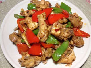 家庭风味干炒鸡的做法步骤：9