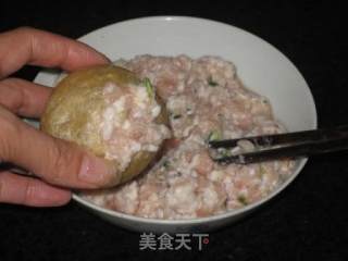 油面筋塞肉的做法步骤：3