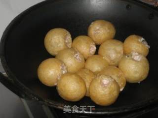 油面筋塞肉的做法步骤：4