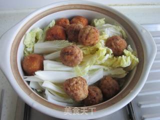 娃娃菜莲藕肉丸汤的做法步骤：5
