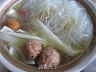 娃娃菜莲藕肉丸汤的做法步骤：9