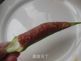 肉酿秋葵的做法步骤：9