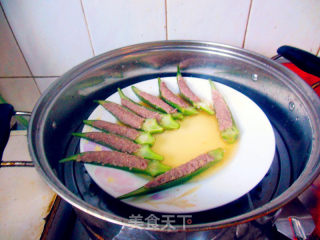 肉酿秋葵的做法步骤：11