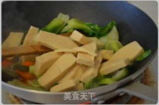 冻豆腐炒油菜的做法步骤：5