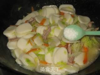牛心菜炒年糕的做法步骤：9