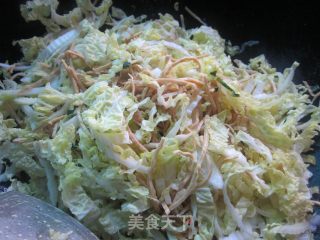 娃娃菜炒云丝的做法步骤：5