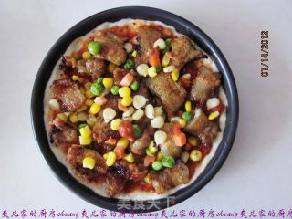 奥尔良猪肉披萨的做法步骤：9
