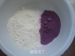 紫薯菊花卷的做法步骤：2
