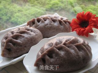 黑米面麦穗素馅包的做法步骤：9