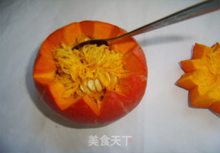 多彩杂蔬南瓜盅的做法步骤：3