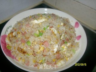 ✿火腿蛋炒饭✿的做法步骤：7