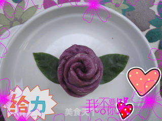 奶香紫玫瑰花卷的做法步骤：13