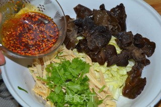 降压凉拌菜-【腐竹木耳拌包菜】的做法步骤：6