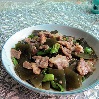 海带炒肉片的做法步骤：8