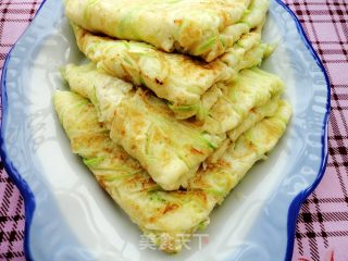 西葫芦丝蛋饼的做法步骤：8