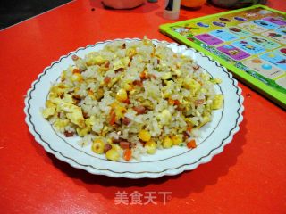 美味营养蛋炒饭的做法步骤：9