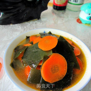 红萝卜焖海带的做法步骤：9