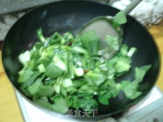 金秋小清新——青菜炒腐竹的做法步骤：5