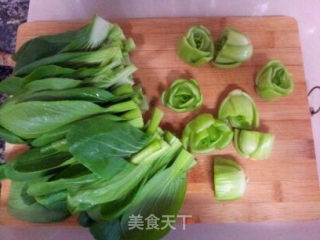 香菇油菜的做法步骤：2