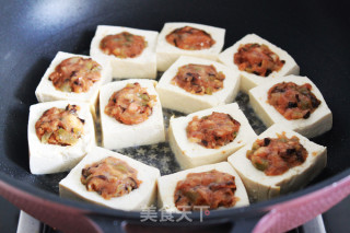 香菇肉末蒸酿豆腐的做法步骤：7