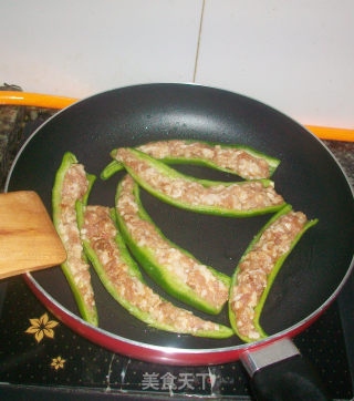 尖椒酿肉末的做法步骤：6