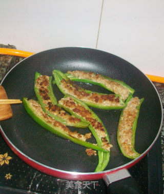 尖椒酿肉末的做法步骤：7