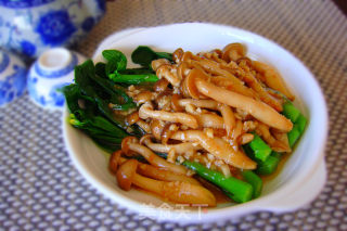蟹味菇扒菜心的做法步骤：10