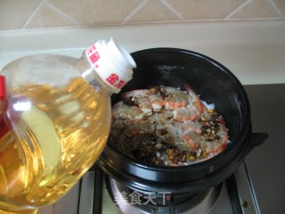 金银蒜鲜虾煲饭的做法步骤：10