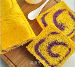 南瓜紫薯吐司的做法步骤：18